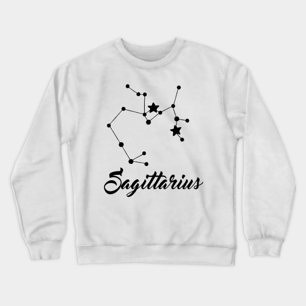 Sagittarius - Black print Crewneck Sweatshirt by smgonline